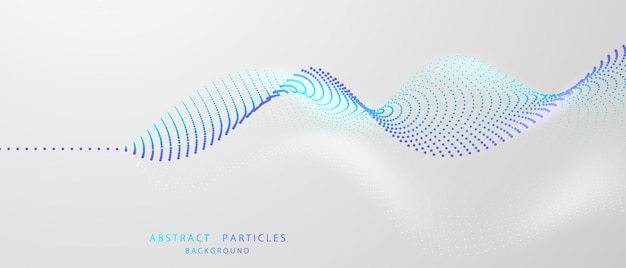 patrón de curva de onda de partículas de flujo de punto concepto de tecnología ilustraciones modernas