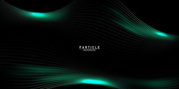 patrón de curva de onda de partículas de flujo de punto concepto de tecnología ilustraciones modernas