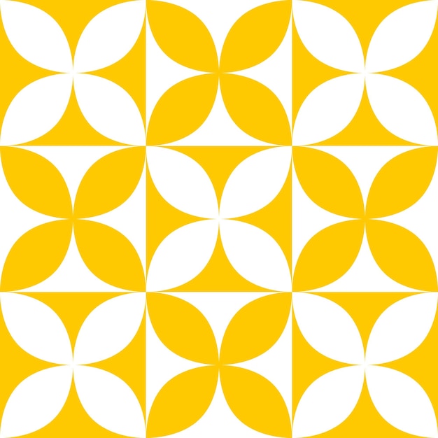 patrón de curva simple, color amarillo, forma geométrica de patrón de mosaico o arte textil
