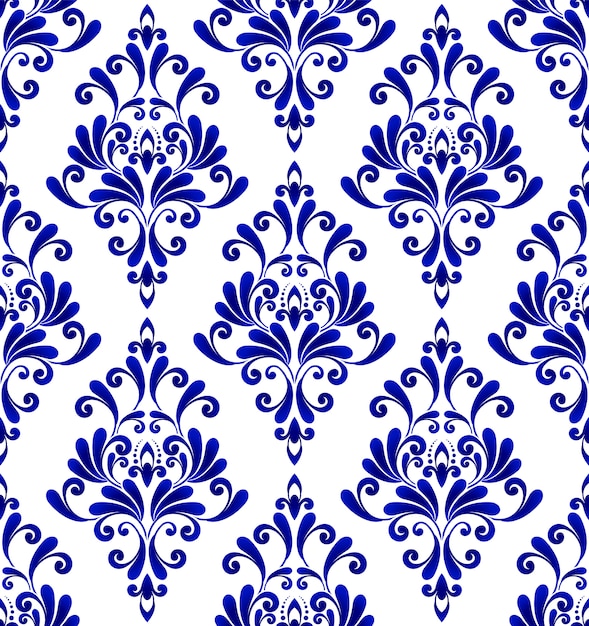 Patrón de damasco floral decorativo