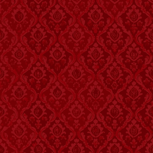 Patrón de damasco rojo