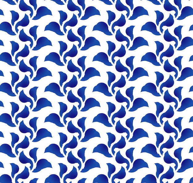 patrón decorativo azul y blanco