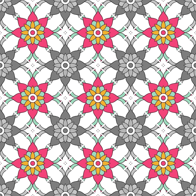 Patrón decorativo de azulejos geométricos