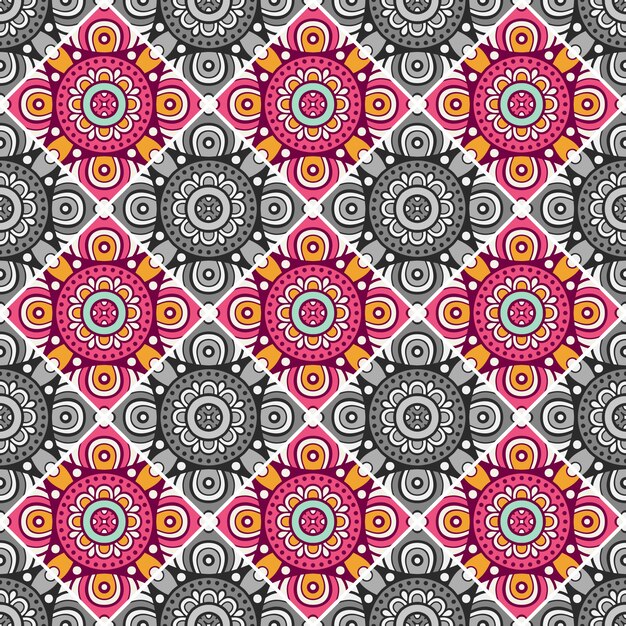 Patrón decorativo de azulejos geométricos