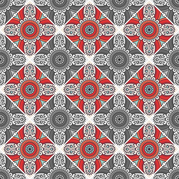 Patrón decorativo de azulejos geométricos