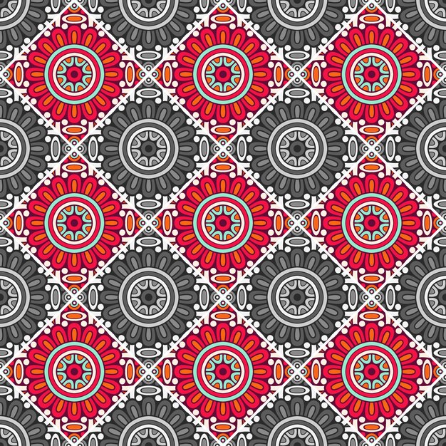Patrón decorativo de azulejos geométricos