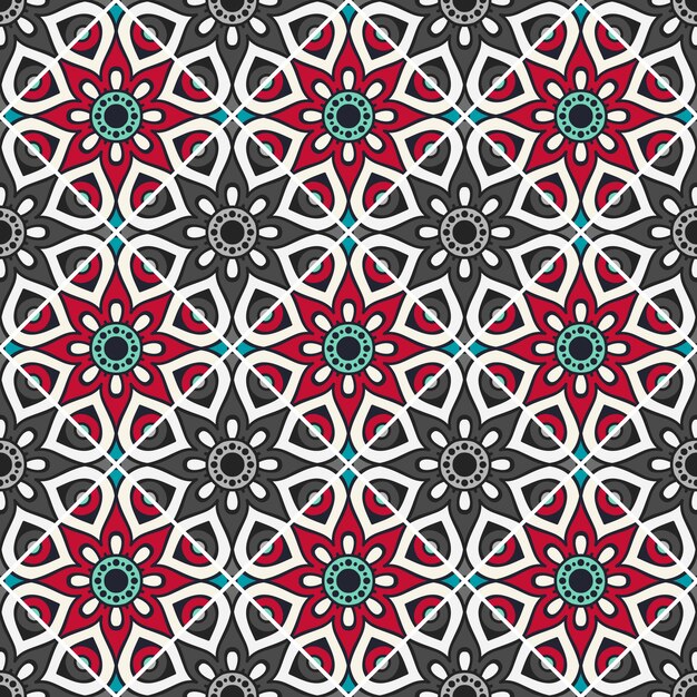 Patrón decorativo de azulejos geométricos