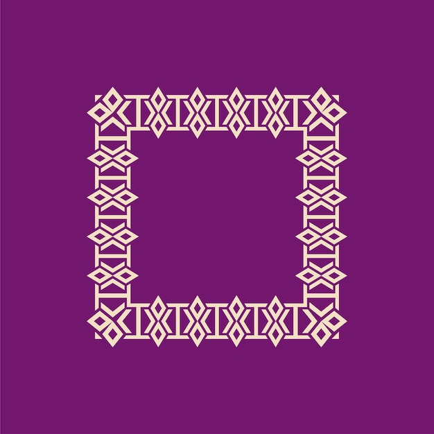 patrón decorativo de borde de marco cuadrado ornamental moderno