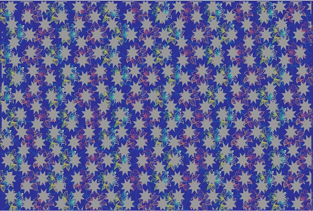 Patrón decorativo sin costuras de cartel de color abstracto con fondo azul