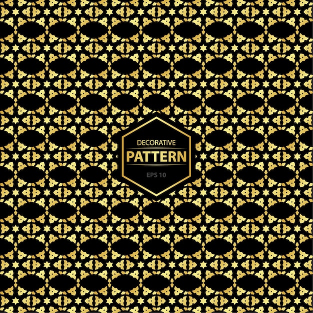 Patrón decorativo dorado