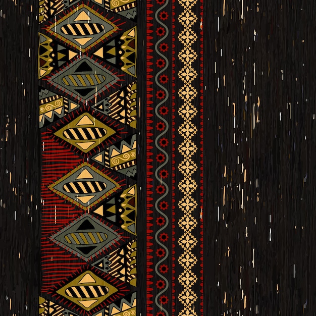 Patrón decorativo floral colorido para tela de papel tapiz de cubierta textil Fondo de vector étnico con elementos geométricos Telón de fondo decorativo indio Ilustración vectorial batik abstracto indonesia