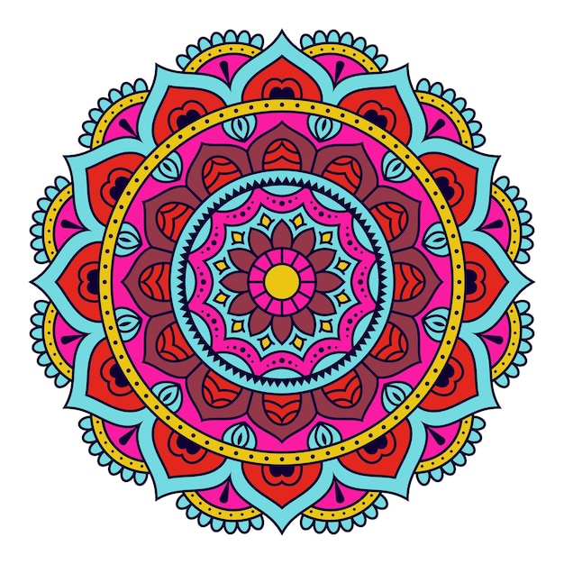 Patrón decorativo mandala oriental