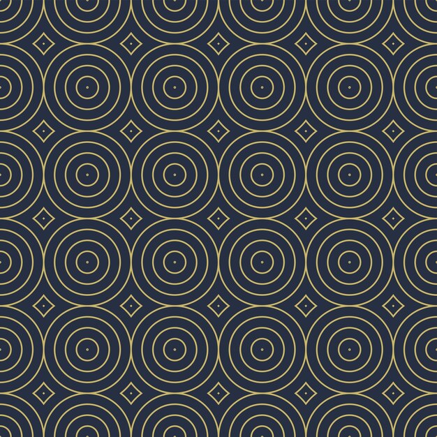 Patrón decorativo transparente de vector con formas de círculos geométricos Fondo azul abstracto