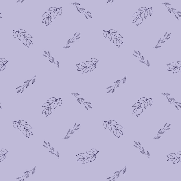 Patrón de delicadas ramitas lilas