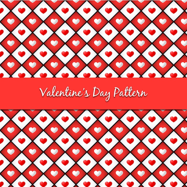 Vector patrón del día de san valentín