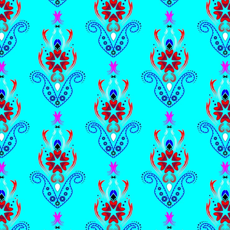 Patrón dibujado a mano sin costuras con decoración étnica tribal Eleme