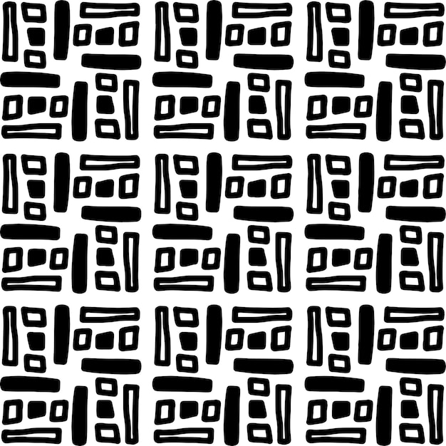 Patrón dibujado a mano geométrico abstracto sin fisuras