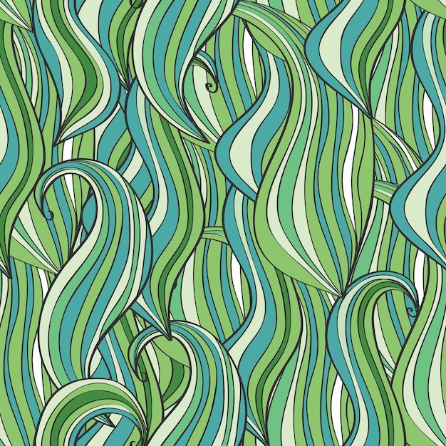 Patrón dibujado a mano de onda transparente, fondo de ondas. Se puede utilizar para papel tapiz, rellenos de patrón, fondo de página web, texturas superficiales