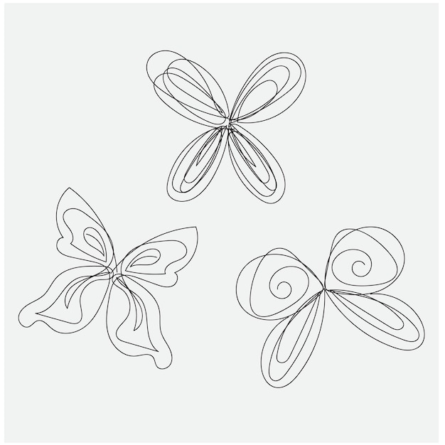 patrón de dibujo de mariposa vectorial