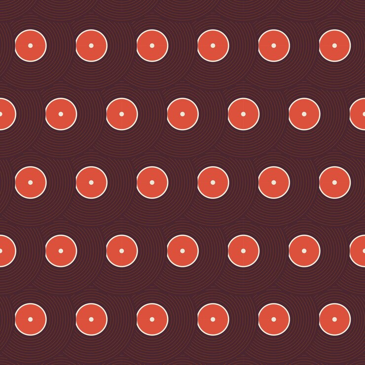 Vector patrón de disco de vinilo de música. fondo de textura de vector de estilo plano. plantilla musical. disco de vinilo retro vintage