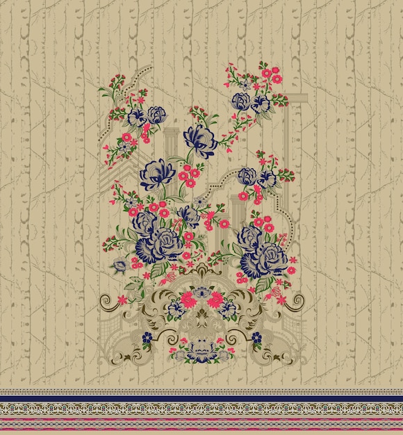Patrón de diseño de camisa digital y textil