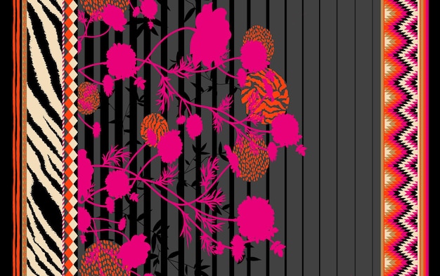 Patrón de diseño de camisa digital y textil