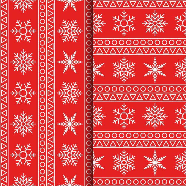 Patrón de diseño de copo de nieve sin costuras de Navidad o Navidad de punto dibujado a mano. Textura festiva de invierno.