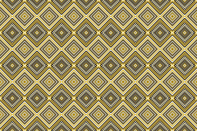 Patrón de diseño sin costuras patrón de zigzag geométrico tradicional amarillo blanco negro vector