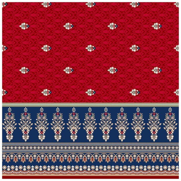 Patrón de diseño digital y textil.