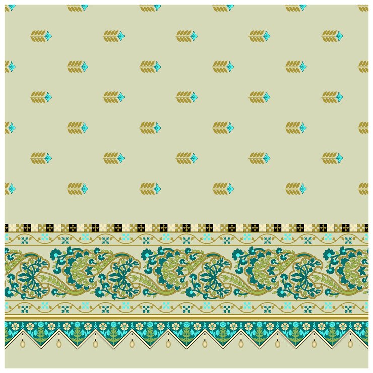 Patrón de diseño digital y textil.