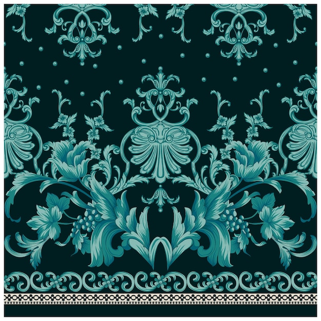Patrón de diseño digital y textil.