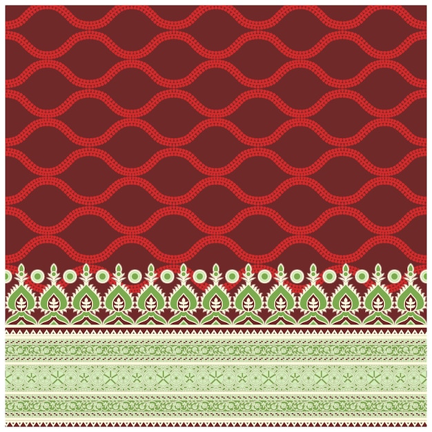 Patrón de diseño digital y textil.