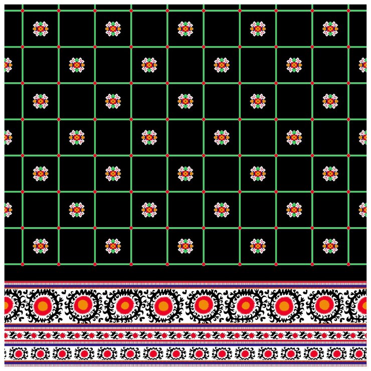 Patrón de diseño digital y textil.