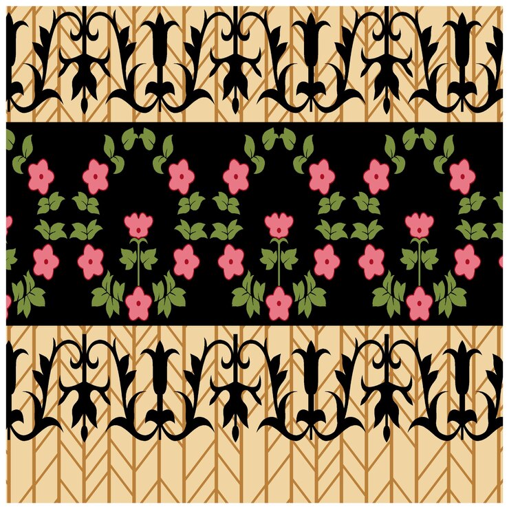 Patrón de diseño digital y textil.