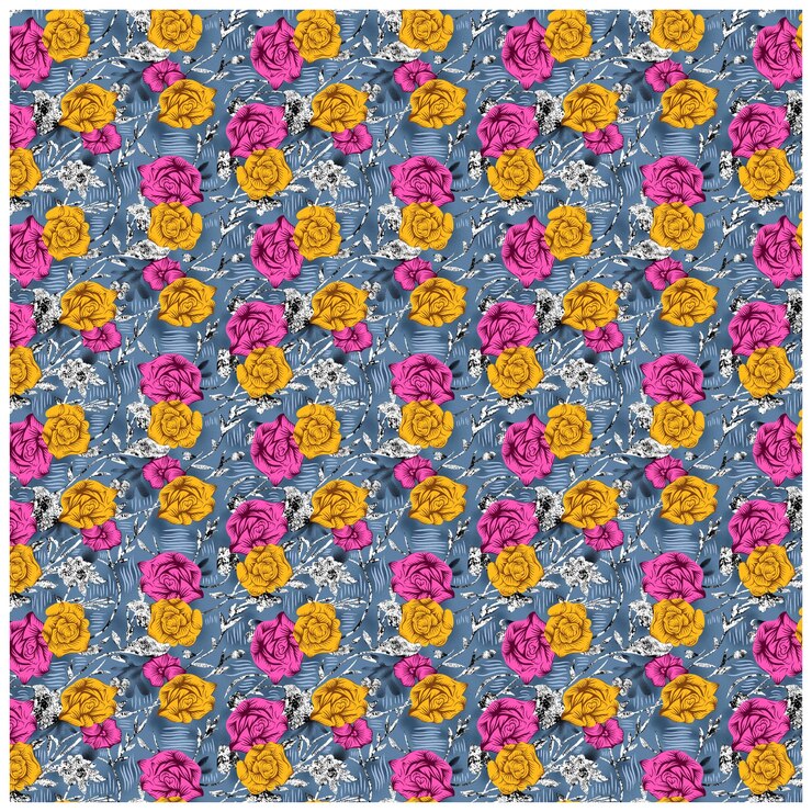 Patrón de diseño digital y textil.