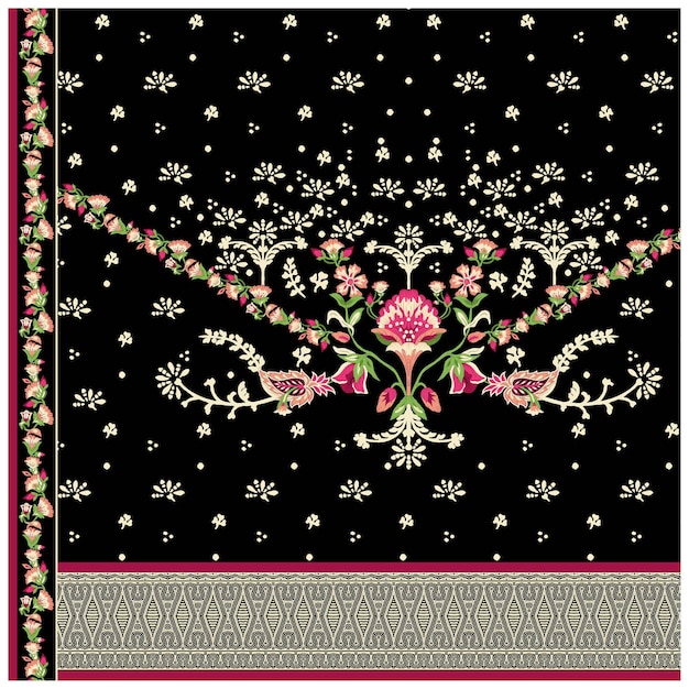 Patrón de diseño digital y textil.