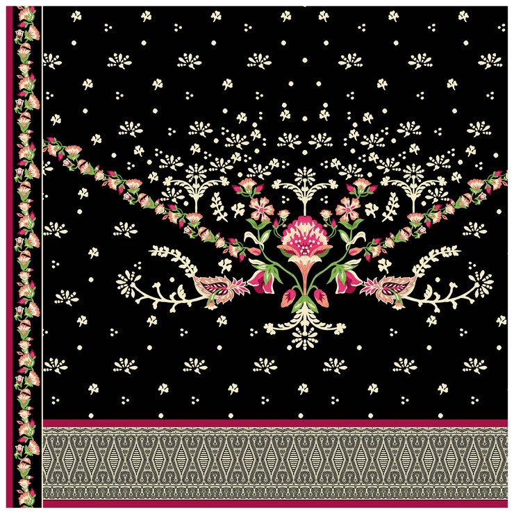 Patrón de diseño digital y textil.