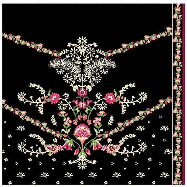 Patrón de diseño digital y textil.