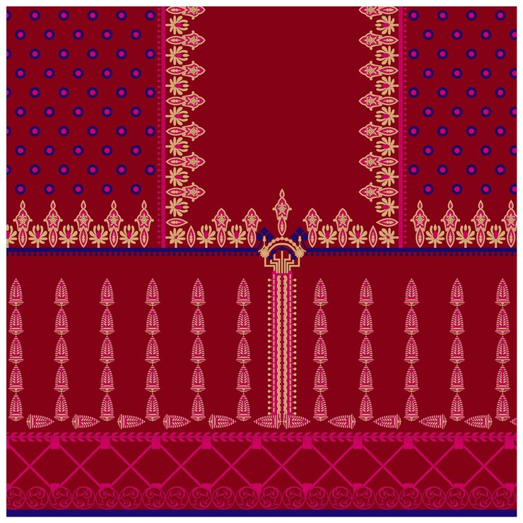 Patrón de diseño digital y textil.