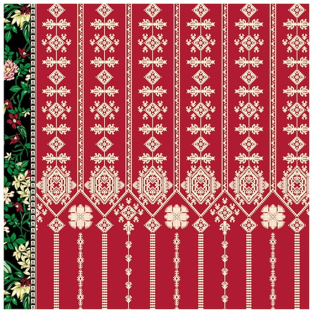 Patrón de diseño digital y textil.