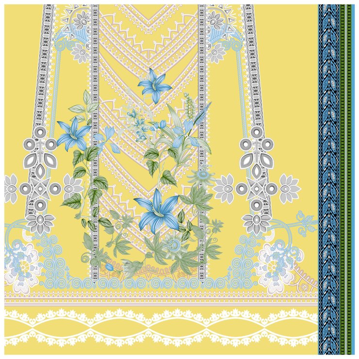 Patrón de diseño digital y textil.