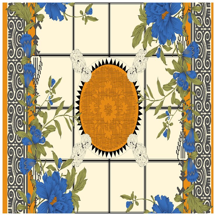 Patrón de diseño digital y textil.