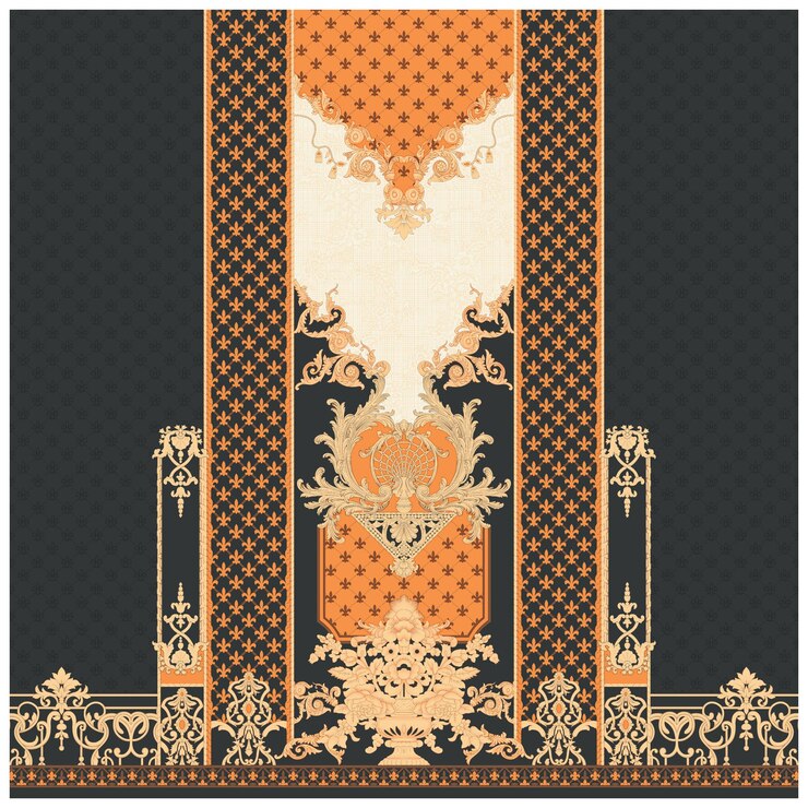 Patrón de diseño digital y textil.