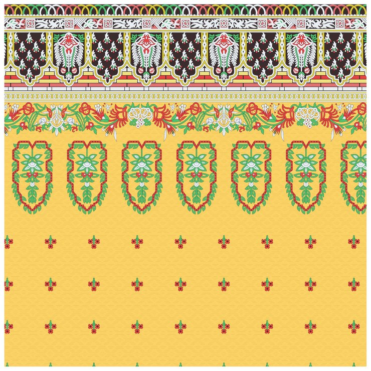 Patrón de diseño digital y textil.