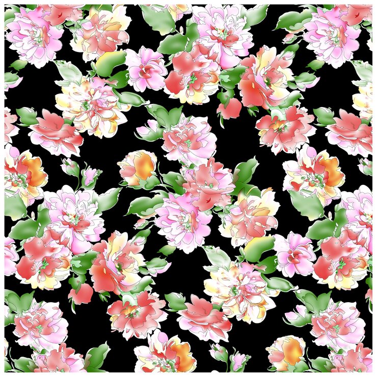 Patrón de diseño digital y textil.