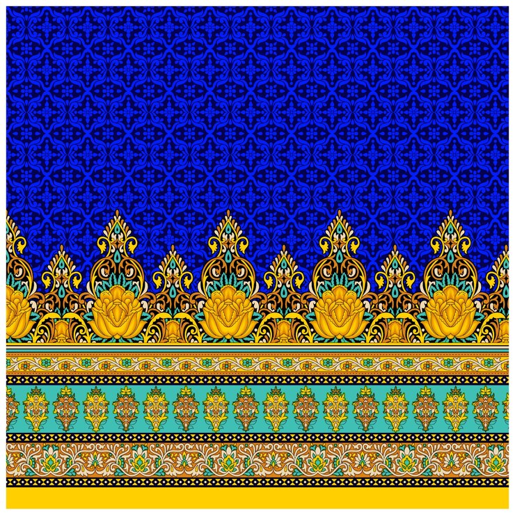 Patrón de diseño digital y textil.