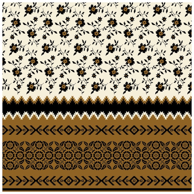 Patrón de diseño digital y textil.