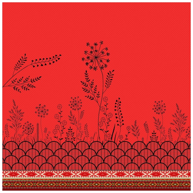 Patrón de diseño digital y textil.