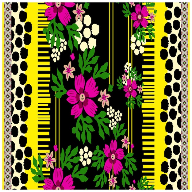 Patrón de diseño digital y textil.
