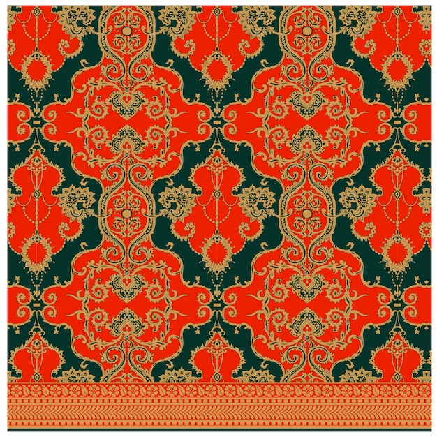 Patrón de diseño digital y textil.